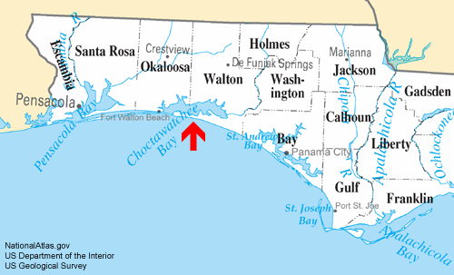 Choctawhatchee Bay Location Map