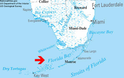 Florida Bay Location Map