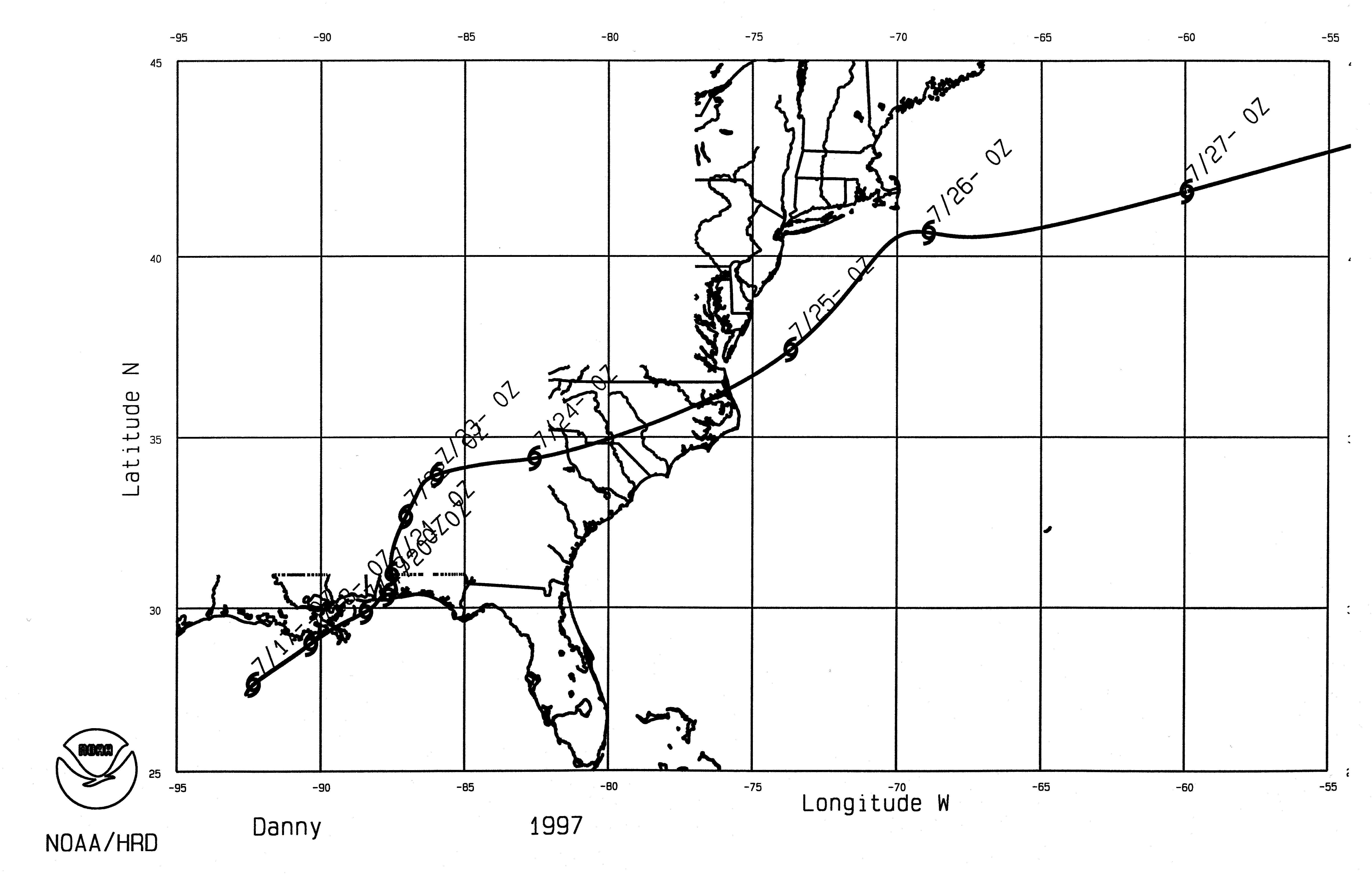 hurricane danny 2009