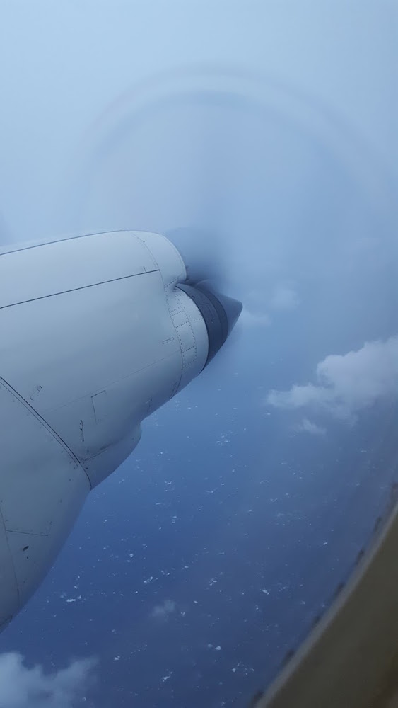 Engines seen from inside the aircraft. Image credit: NOAA
