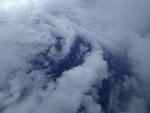 Low cloud bands inside the eye of Hurricane Edouard. Image credit: NOAA