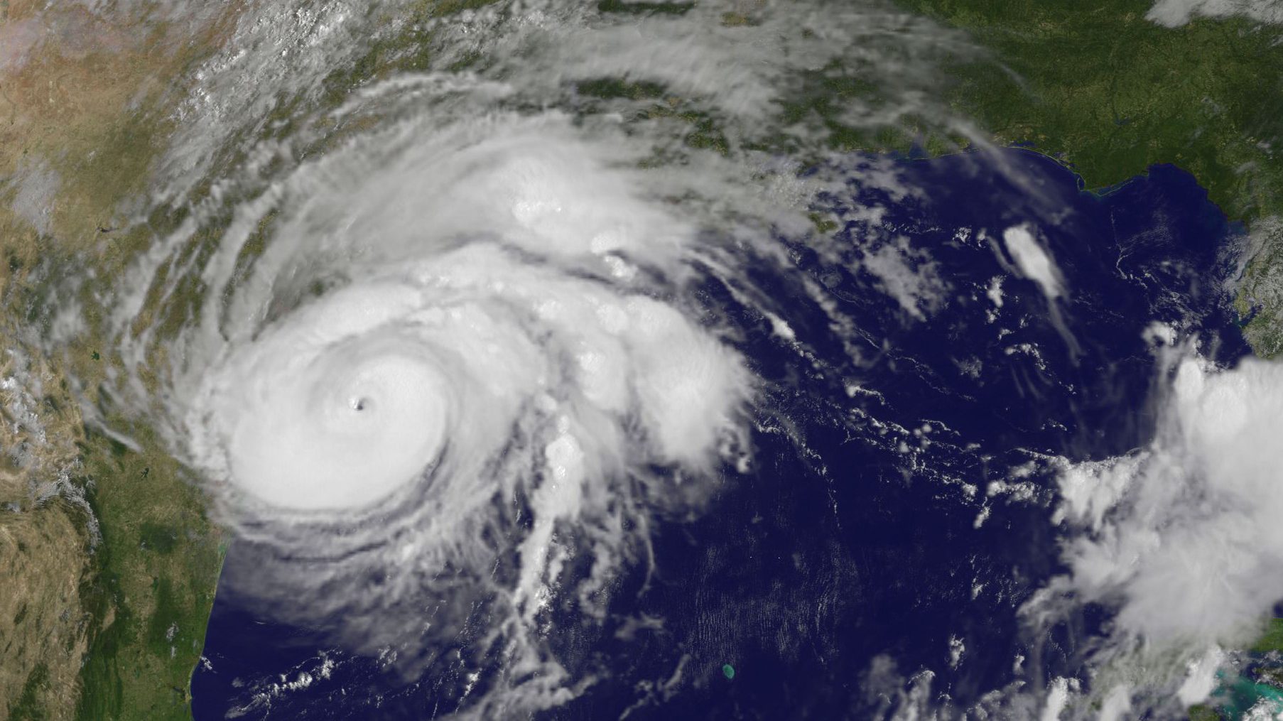 Una imagen del huracán Harvey 2017