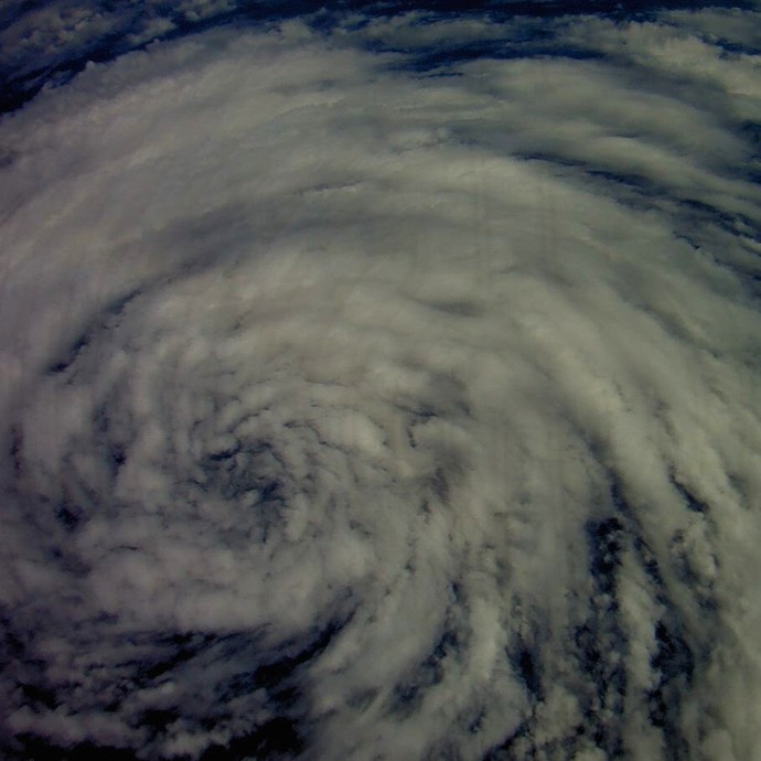 Imagen tomada por el Halcón Global de la NASA durante una misión de la NOAA para hacer un perfil de la tormenta tropical Fred el 5 de septiembre de 2015. Crédito de la imagen: NOAA