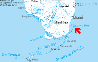 Biscayne Bay Location Map