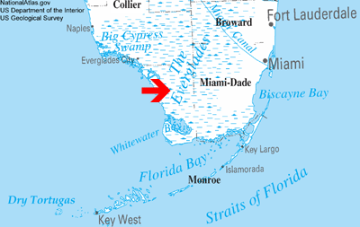 Everglades Location Map