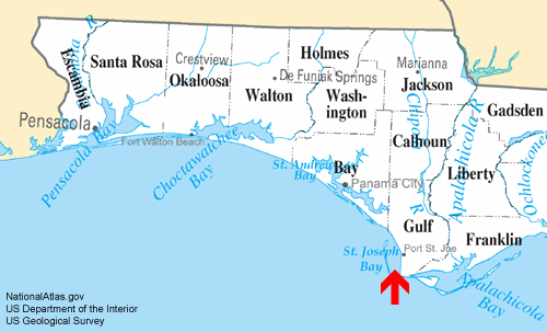 St. Joseph Bay Location Map