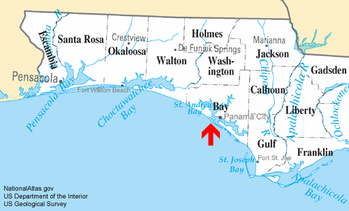 St. Andrew Bay Location Map