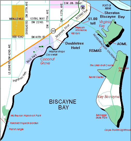 Map of Coconut Grove