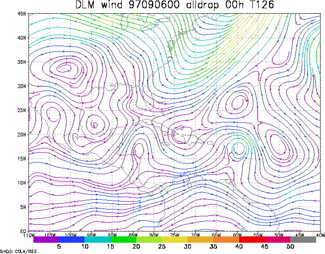 850 - 200 hPa mean wind