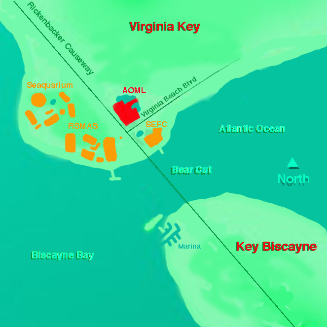 map of Virginia Key