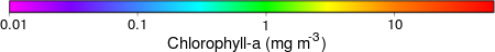 Color Scale - Chlorophyll-a (mg m^-3)