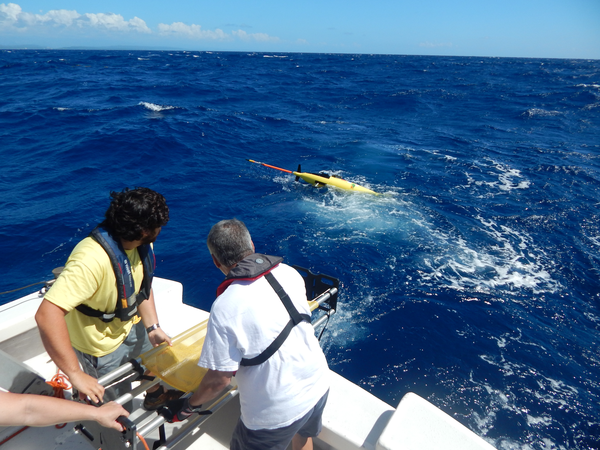 Julio Morell and Luis Pomales deploying glider SG610