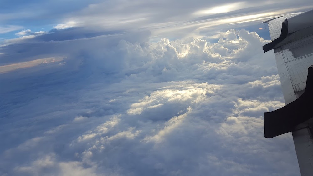 Cloud layers seen above Hurricane Matthew. Image credit: NOAA