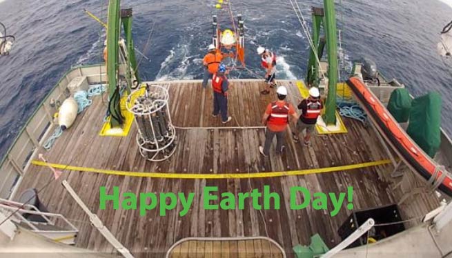 Happy Earth Day from the South Florida Project team in the Florida Straits. Image credit: NOAA