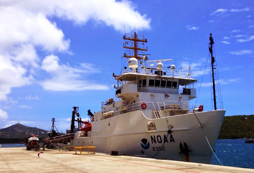NOAA Ship Nancy Foster in port, St. Thomas, USVI. Image credit: NOAA