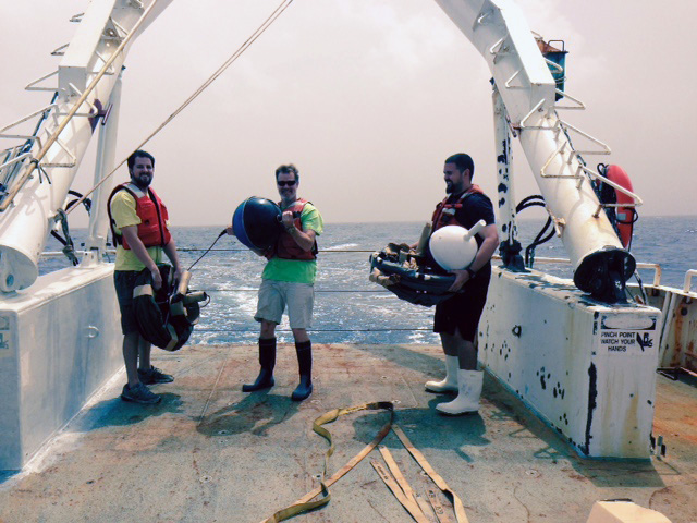 AOML scientists deploy drifters, collect CTD casts and recover moorings. Image credit: NOAA
