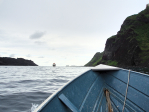 View from a small dive boat inside Maug caldera. Image credit: NOAA