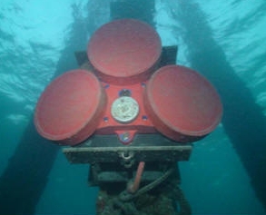 View of ADCP mounted in the Pt. Eveglades inlet