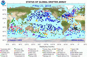 Global Drifter Deployments Map