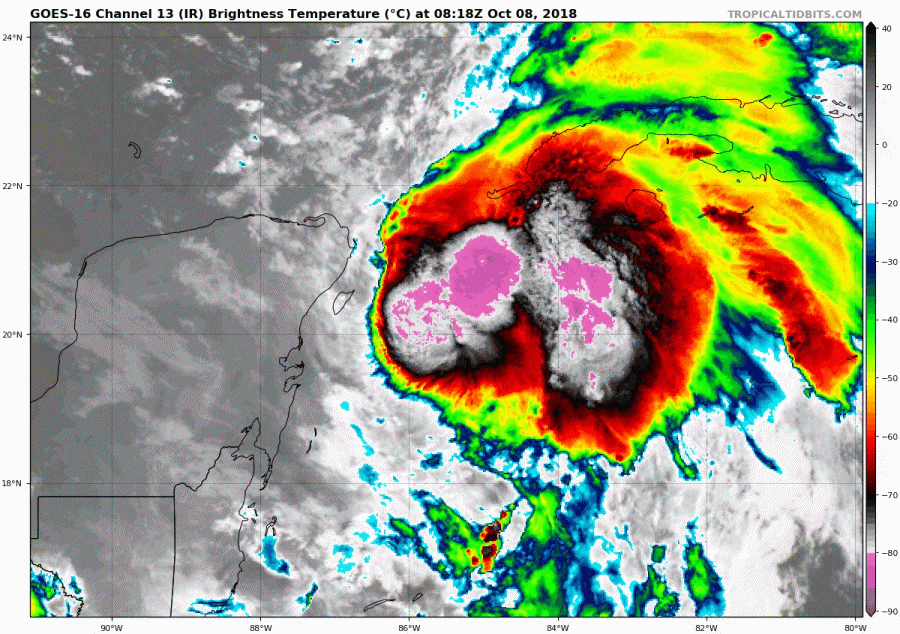 Imagen del satélite GOES-16 Micheal