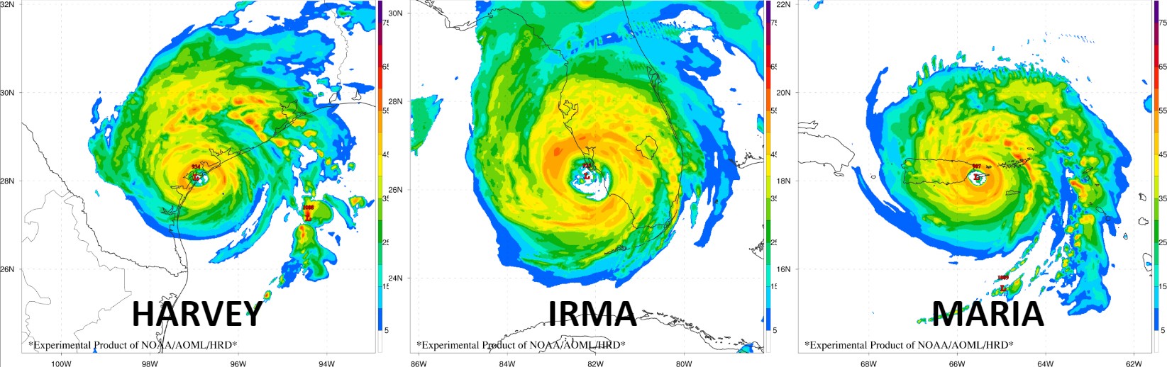 Simulated Radar Reflectivity from HWRF-B