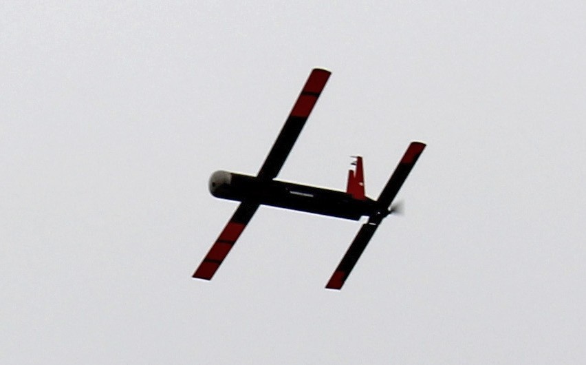 The upgraded Coyote UAS flies over the Avon Park Air Force Range during a demonstration flight on January 7, 2016. Image credit: NOAA