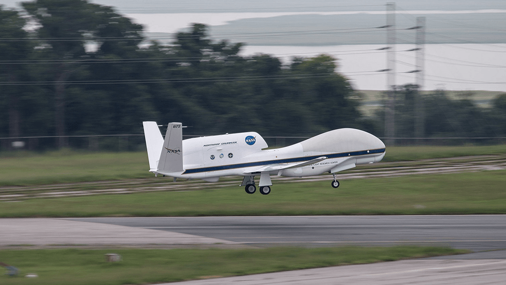 NASA's Global Hawk aircraft will carry multiple instruments to profile hurricanes during the 2015 field season. (Image Credit:NOAA)