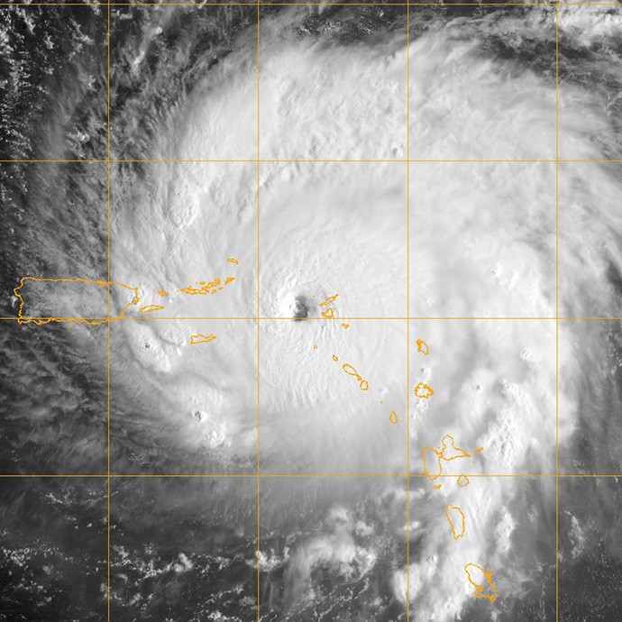 Satellite image of Irma (2017). Photo Credit: AOML/ NOAA.