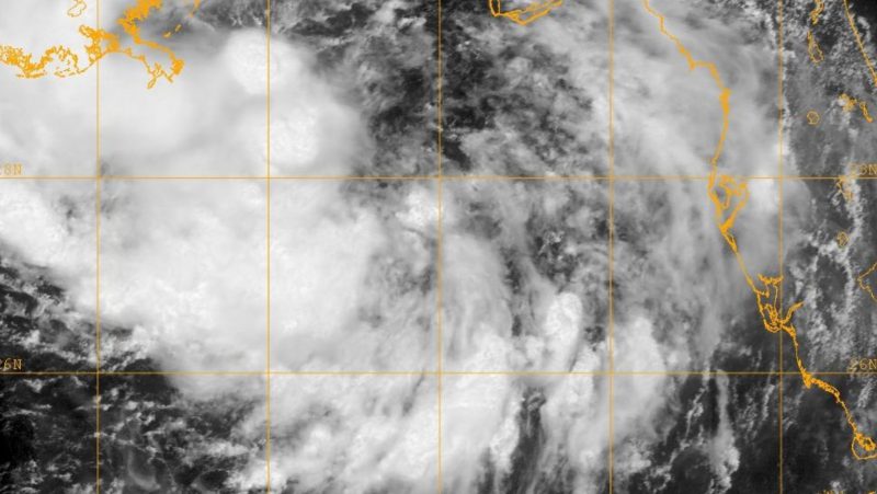 Satellite image of Hurricane Barry (2019).