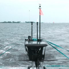 A wave glider ready for deployment off the Gulf Coast Research Laboratory