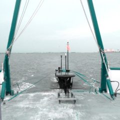 Wave glider ready for deployment off the Gulf Coast Research Laboratory