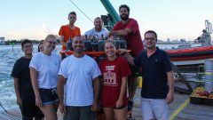 Scientists and crew enjoying their time on the ship. Image credit: NOAA
