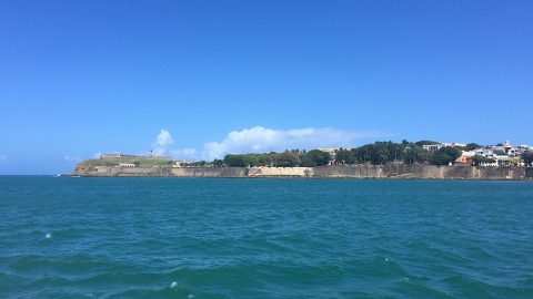 Image of the Puerto Rican coast shot from the R/V Endeavor. Image credit: NOAA