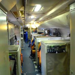 A view inside the cabin of the P-3. Image credit: NOAA