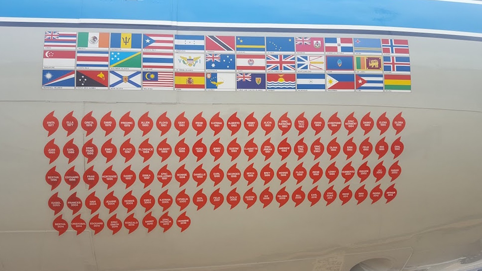 Side of the P3 decorations. Photo Credit: NOAA AOML.