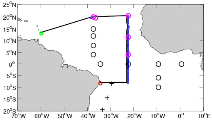 PIRATA Northeast Extension Cruise Track, 2013. Image Credit: NOAA AOML.