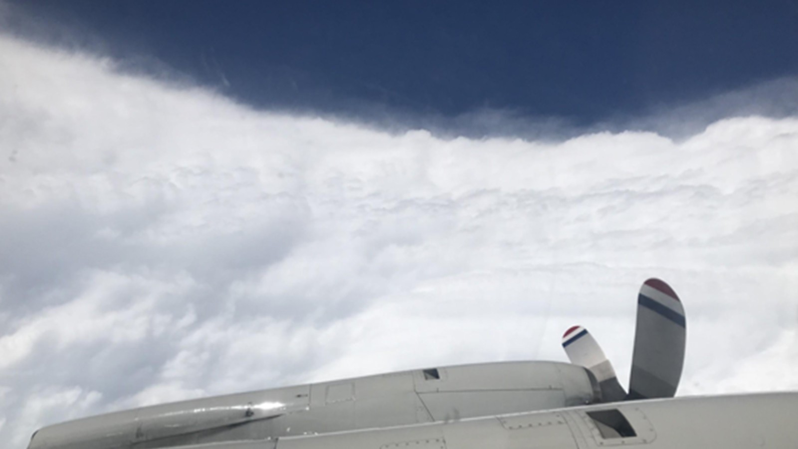 AOML hurricane researchers capture Hurricane Dorian’s eye during rapid Intensification. Photo Credit: NOAA.