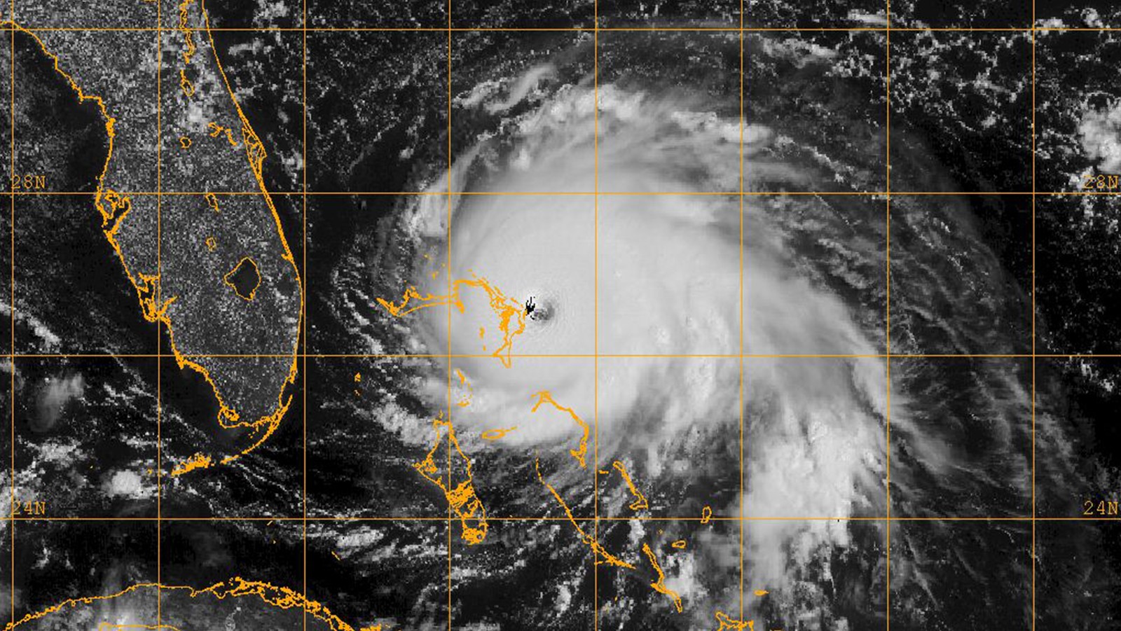 Imagen del satélite GOES del huracán Dorian del 1 de septiembre de 2019. Crédito de la foto: GOES.