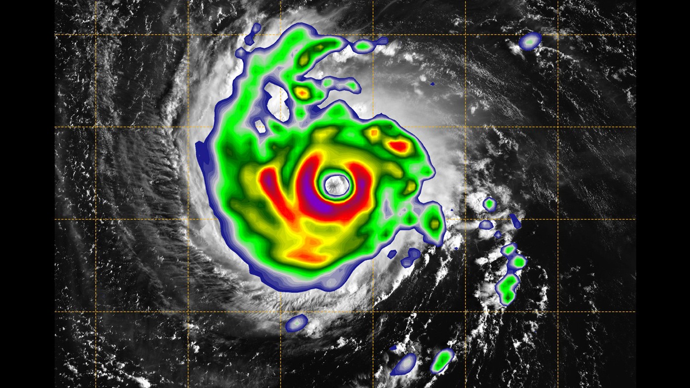 Imagen de microondas del huracán Florencia. Crédito de la imagen: NASA