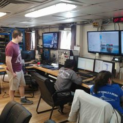 Scientists in the Data room aboard the NOAA Ship Ronald H. Brown., Photo Credit NOAA.
