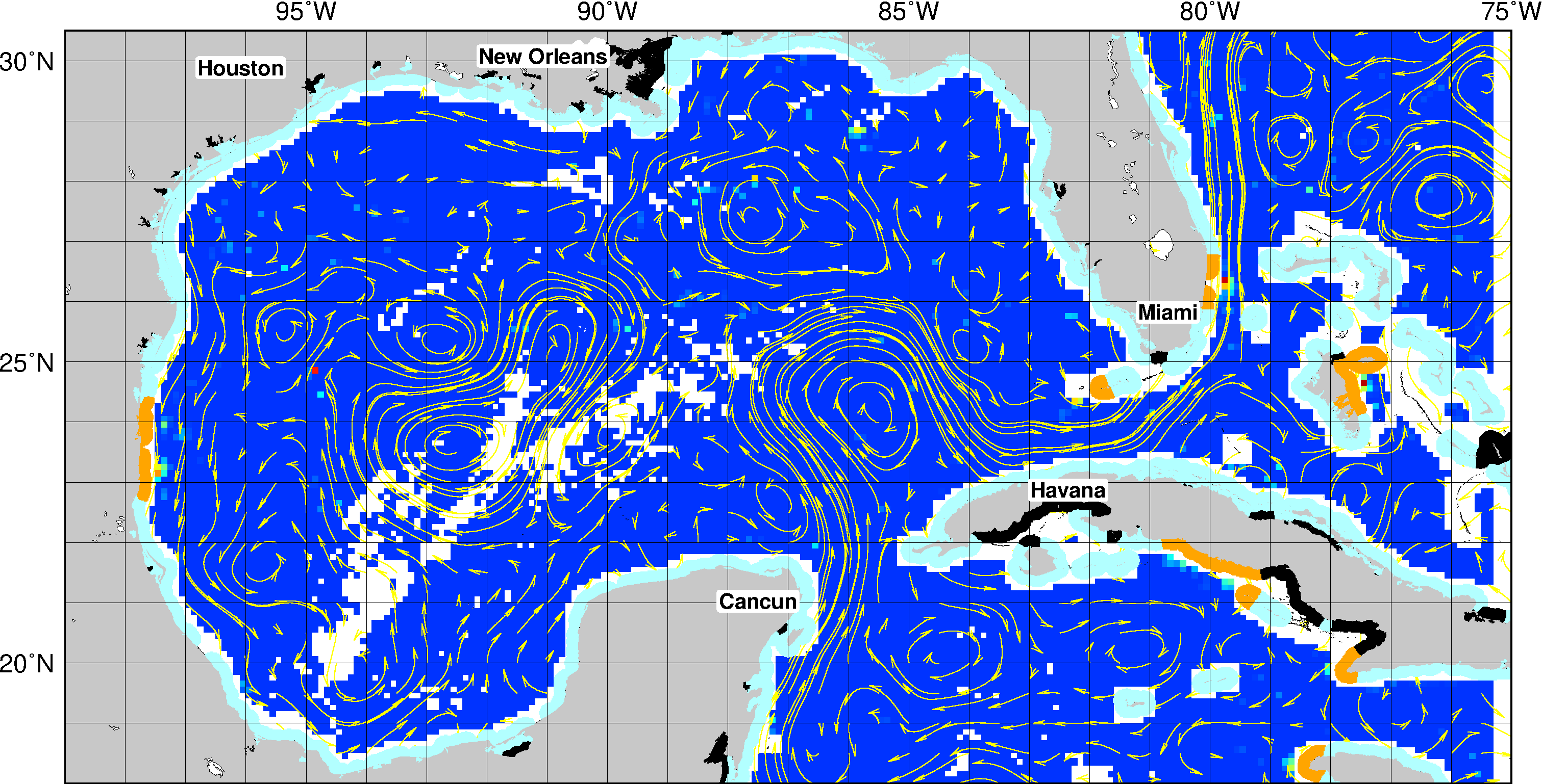 The University of South Florida’s Alternative Floating Algae Index is used as a core input to analyze coastal areas at a resolution of 50km per pixel. The risk of sargassum inundation is then classified into three categories. View the reports to learn more.