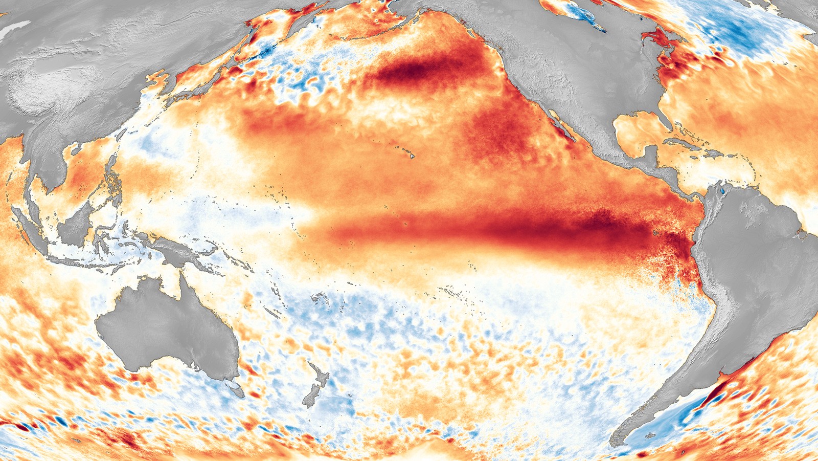El Nino Satellite Image. Image Credit: NOAA National Environmental Satellite, Data, and Information Service (NESDIS)