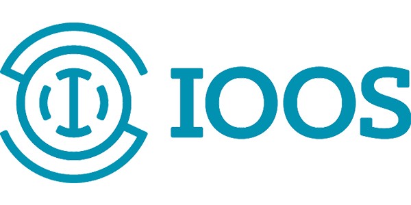 Integrated Ocean Observing System (IOOS) logo. Turquoise text on a white background.