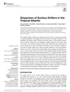 First page of 'Dispersion of Surface Drifters in the Tropical Atlantic' publication