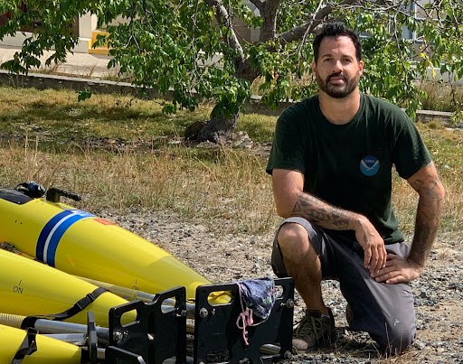 Grant Rawson of AOML with hurricane gliders