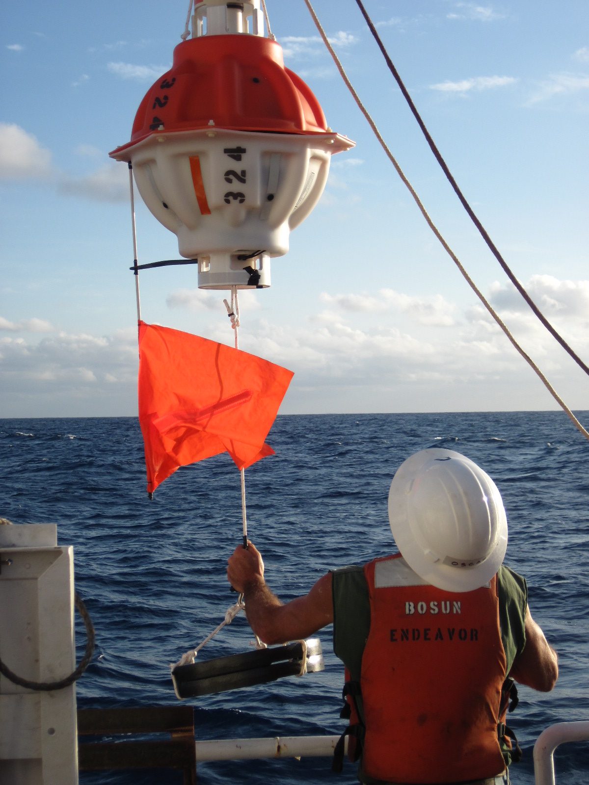 Deployment of a Pressure Inverted Echo Sounder (PIES)
