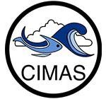 Logotipo de CIMAS Un pez y una ola delante de una nube