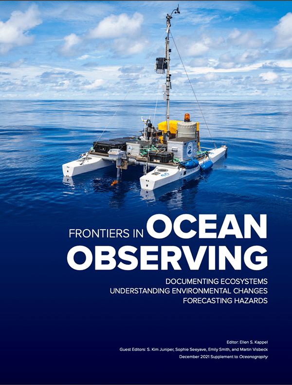 Imagen de portada de Frontiers in Ocean Observing.