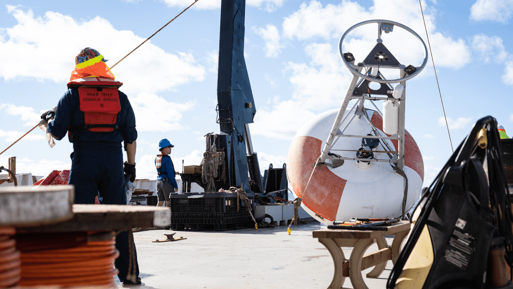 On December 19th, after nearly six weeks at sea, scientists aboard the NOAA ship Ronald H. Brown returned to land and docked in Praia, Cape Verde, completing the PIRATA (Prediction and Research Moored Array in the Tropical Atlantic) Northeast Extension (PNE) cruise.