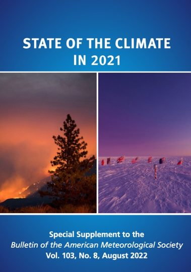 Primera página del Informe sobre el estado del clima 2021